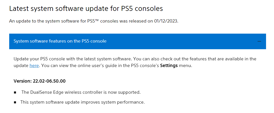PS5的系统更新中添加了对精英句柄的支持