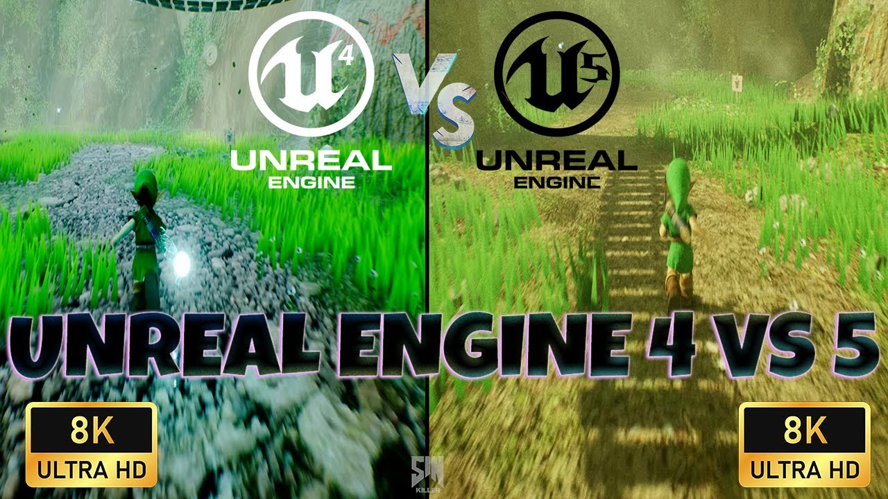 有千秋《塞尔达传说：时之笛》UE4对比UE5版本
