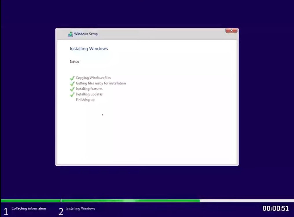 难以置信！安装Windows10系统只需104秒。

