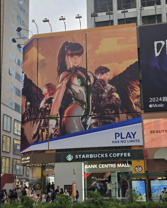 《星刃》中国香港街头的巨大广告
