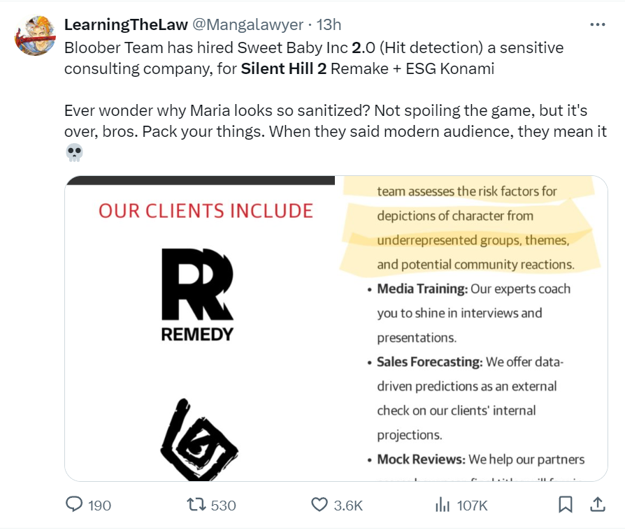 《寂静岭2：重制版》引起粉丝强烈不满，玛丽亚也很融洽
