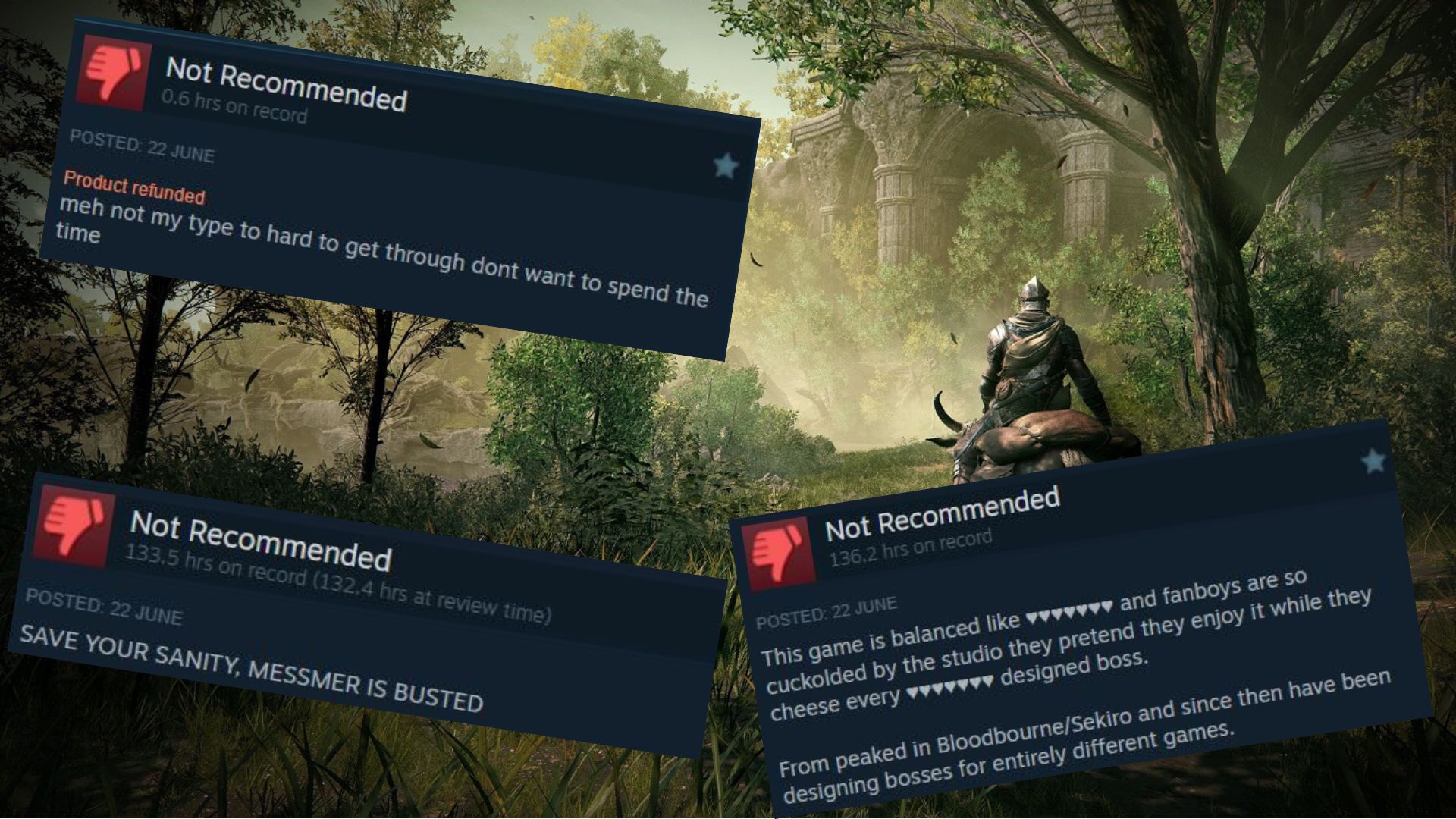 《黄金树幽影》外国玩家创建简单模式模组太难引起公愤
