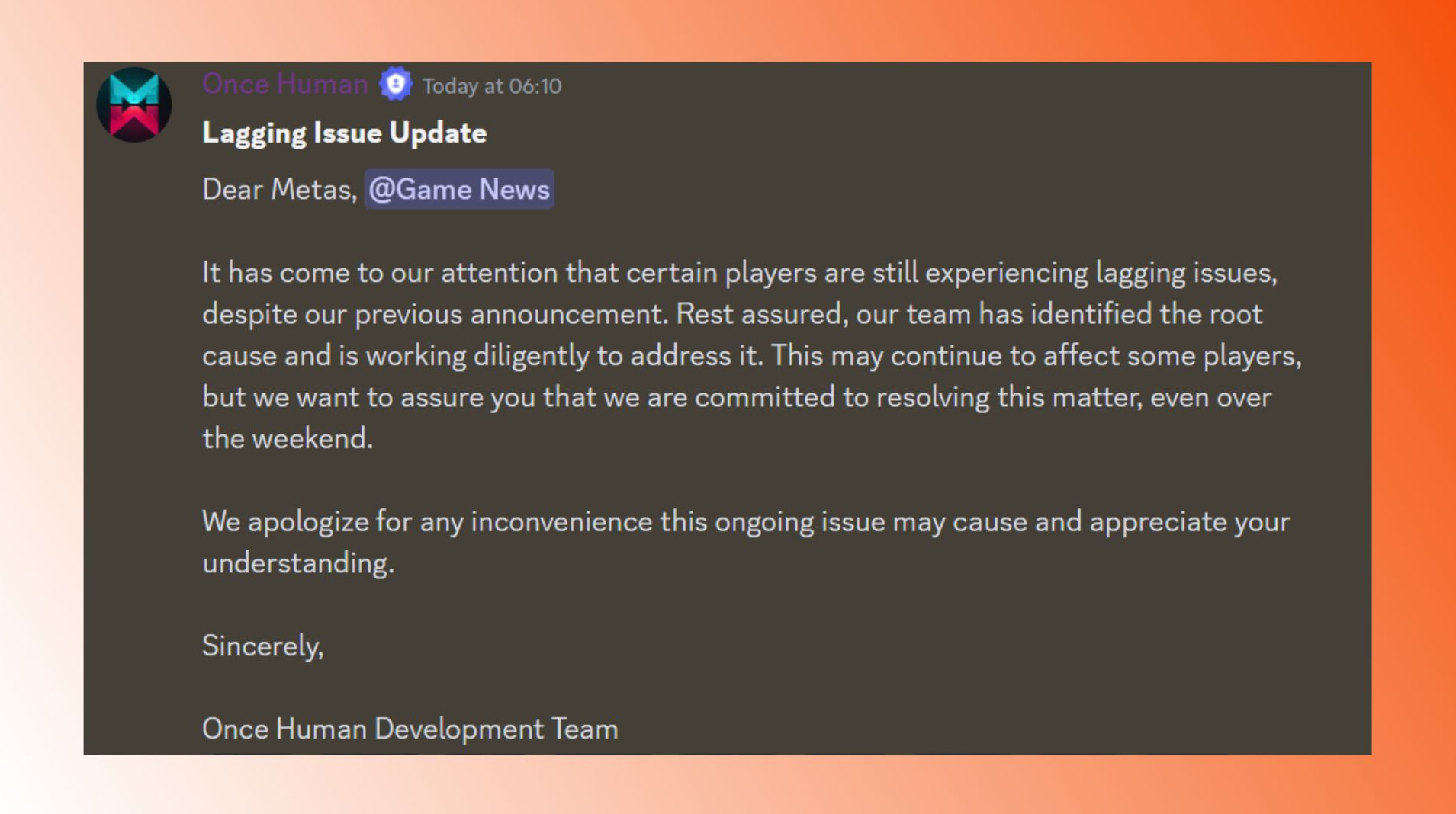 《七日世界》遭遇延误，官员称已找到问题根源
