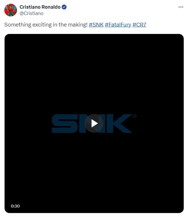 足球巨星罗纳尔多宣布将加盟比赛《饿狼传说：狼之城》
