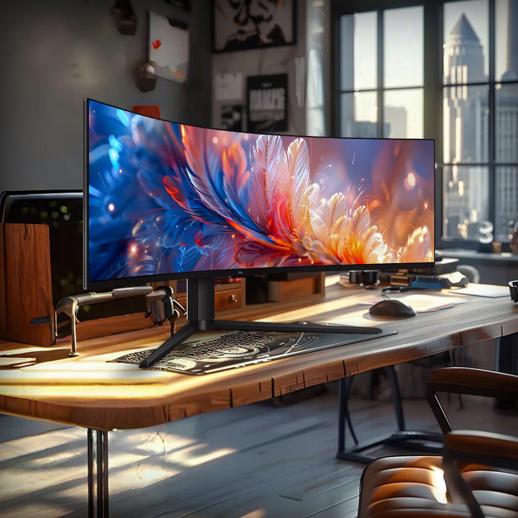 TCL推出57英寸曲面HVA屏幕显示屏，长度超过1.3米
