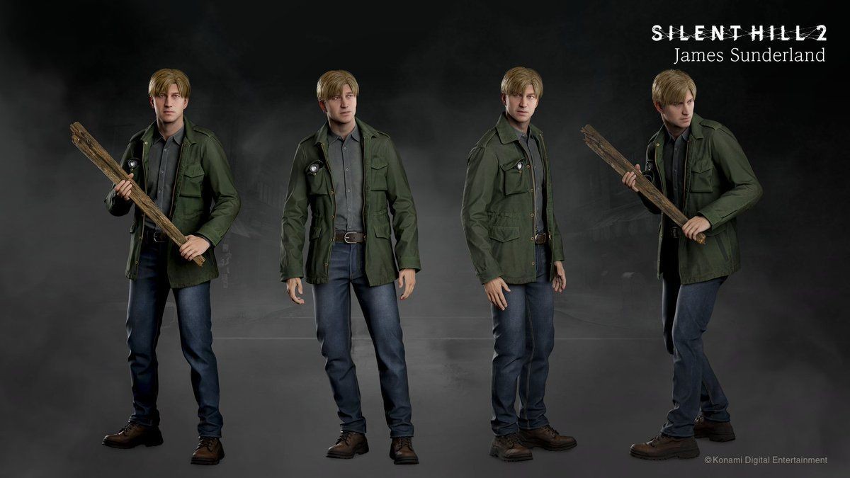 《寂静岭2：重制版》时尚设计图纸、詹姆斯·玛丽亚、护士等
