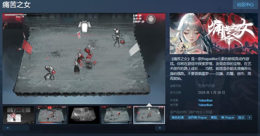 肉鸽子游戏《痛苦之女》Steam页面于2028年推出并发布
