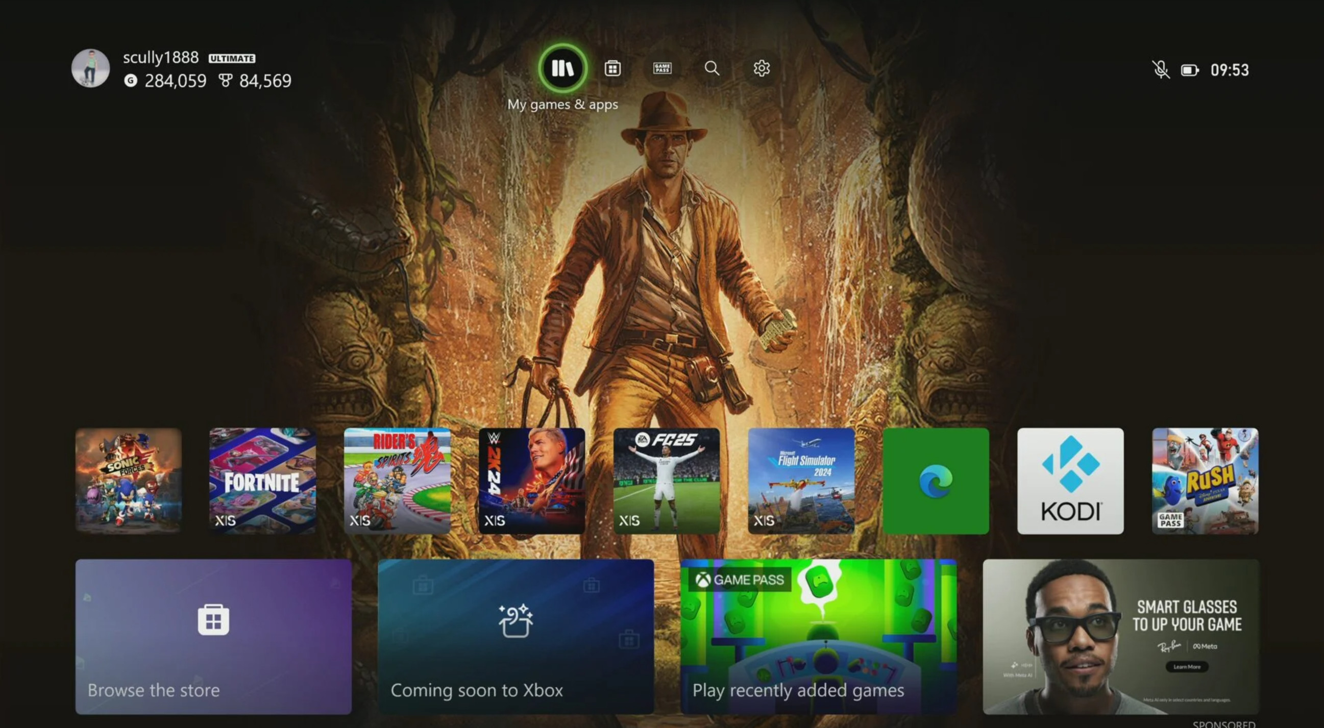 XboxSeriesX/S从《夺宝奇兵》获得免费动态主题
