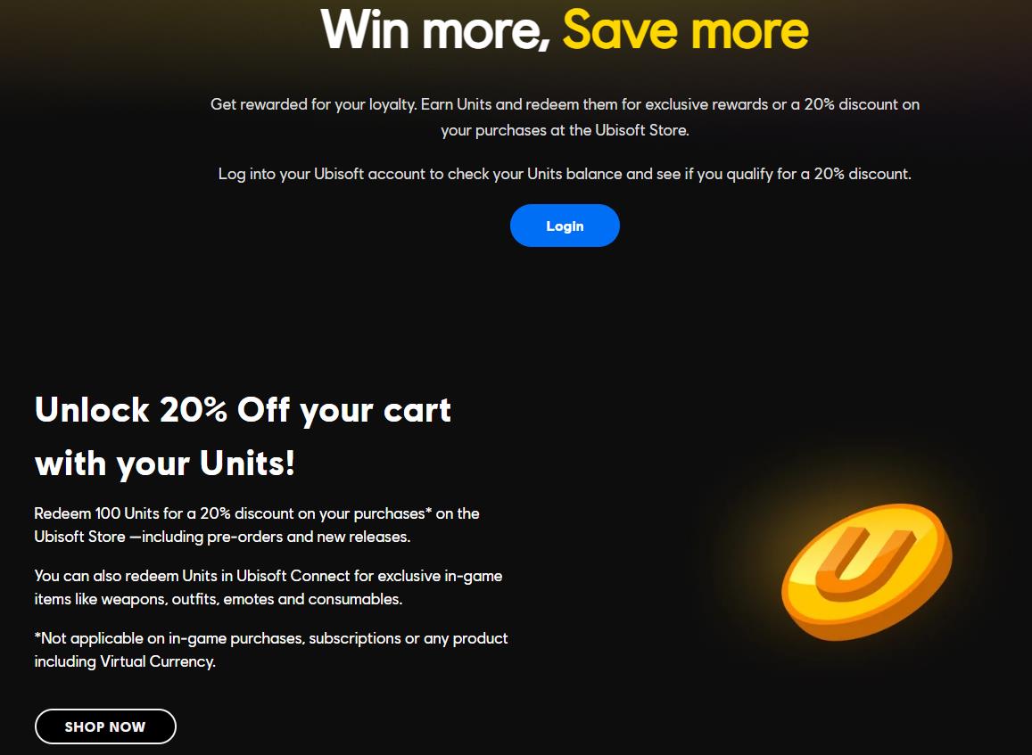 育碧修改其“忠诚度计划”，以在新发布的游戏中也享受折扣
