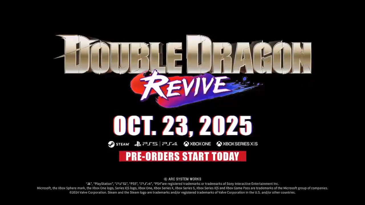 TGA2024：《双截龙再临》宣布于2025年10月23日发布
