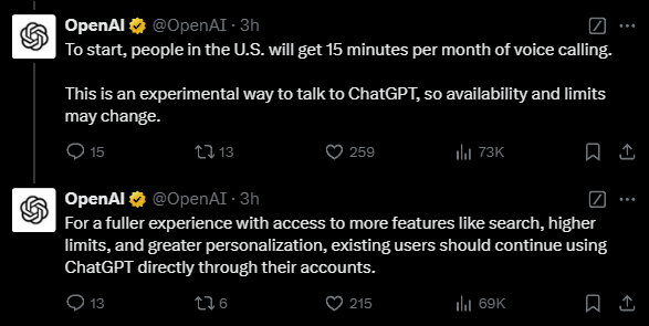 ChatGPT可以为老年人和固定电话拨打电话
