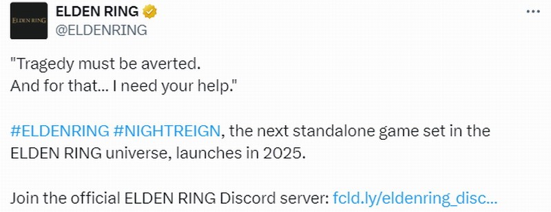 《艾尔登法环：黑夜君临》新视觉图像必须避免悲剧
