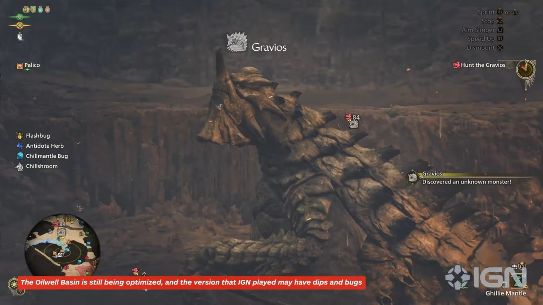 IGN发布《怪物猎人：荒野》“铁甲龙”狩猎真机演示
