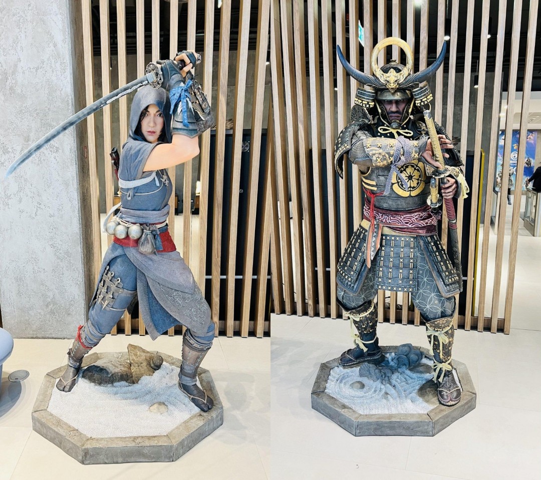 《刺客信条：影》欣赏八助、直江雕像是如此真实
