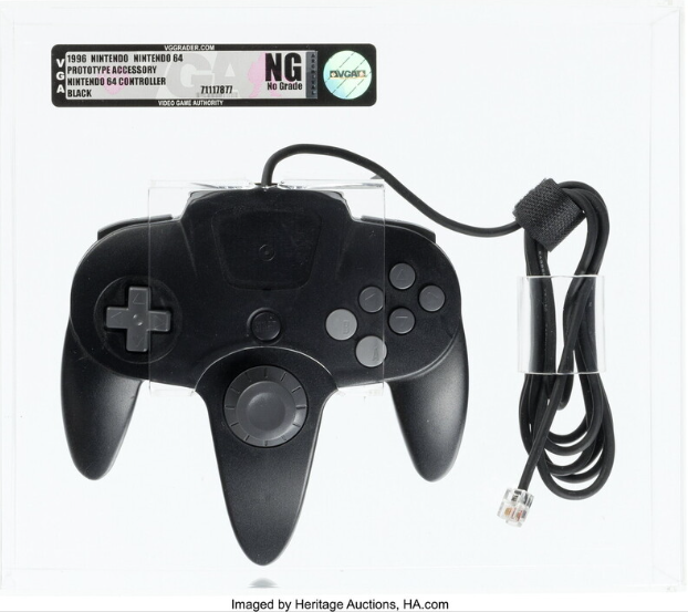 海瑞德拍卖行举办特别游戏拍卖会，三个幸存的N64工程机手柄亮相

