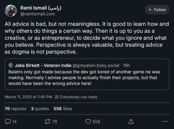 《小丑牌》作者：我提建议没有用。只有一部热门作品
