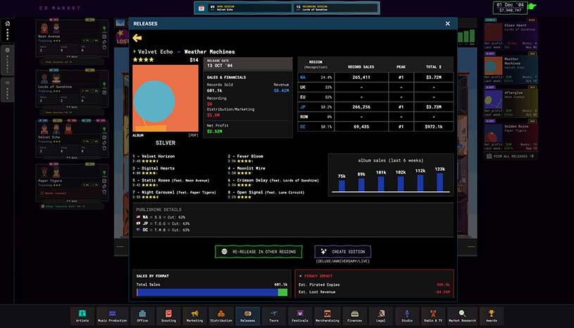 唱片集市:唱片公司模拟 / CD Market - Music Label Sim 游戏截图 dc0f4bff9a450da2e3ff9ef0b225f970