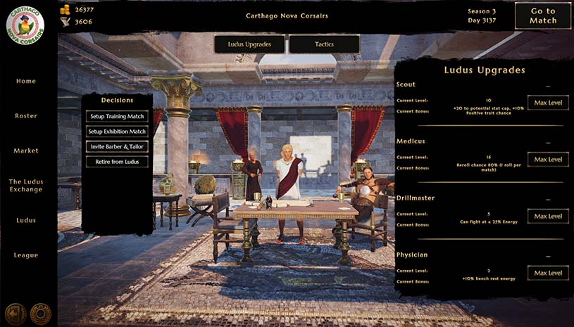 伟大角斗士学院:角斗士管理模拟器 / Ludus Magnatus: Gladiator Manager Simulator 游戏截图 f68f3dcb967d29c13e3304711a8fb1b8