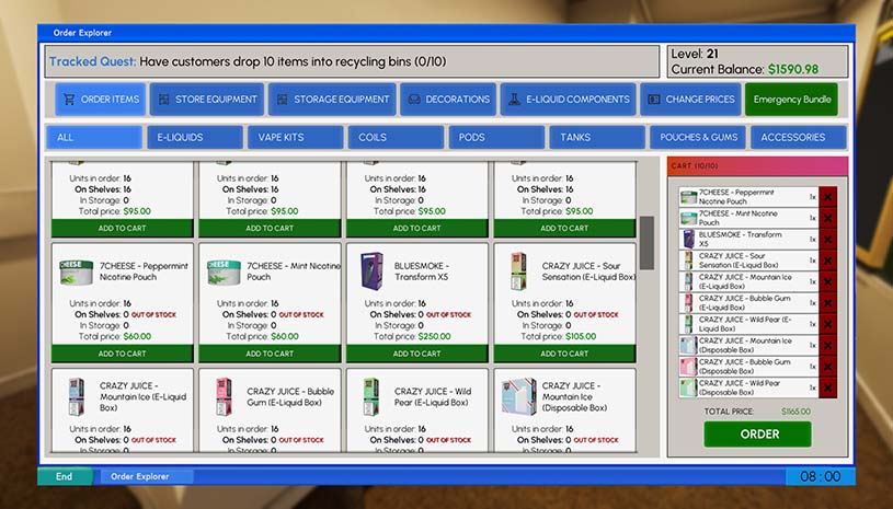 电子烟店:迈阿密 / Vape Store Miami 游戏截图 44b0cd5d6f50be45440b36fe5cd0f8a9