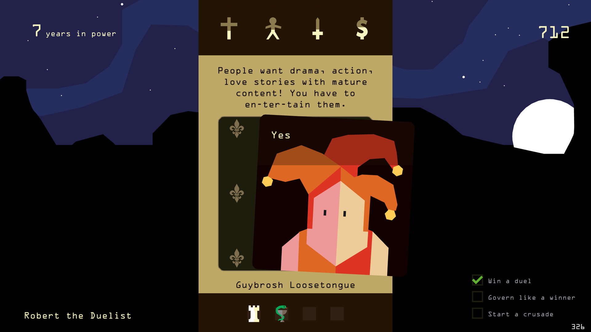 王权 / Reigns 游戏截图 8cc77841134e972dcf957c7ced855eb0