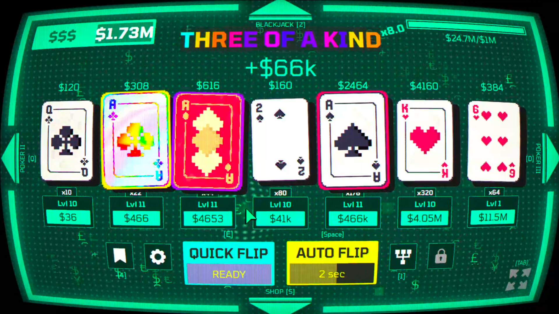 翻牌游戏 / A Game About Flipping Cards 游戏截图 e48a49c06ae89cdf1b19de8989d24980
