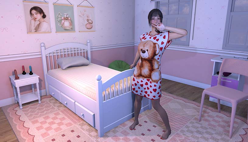 韩国女孩：在家很调皮 / Korean GIRLS Naughty at Home 游戏截图 cdf8b9f68358f18e80b40a27cd03d7bd