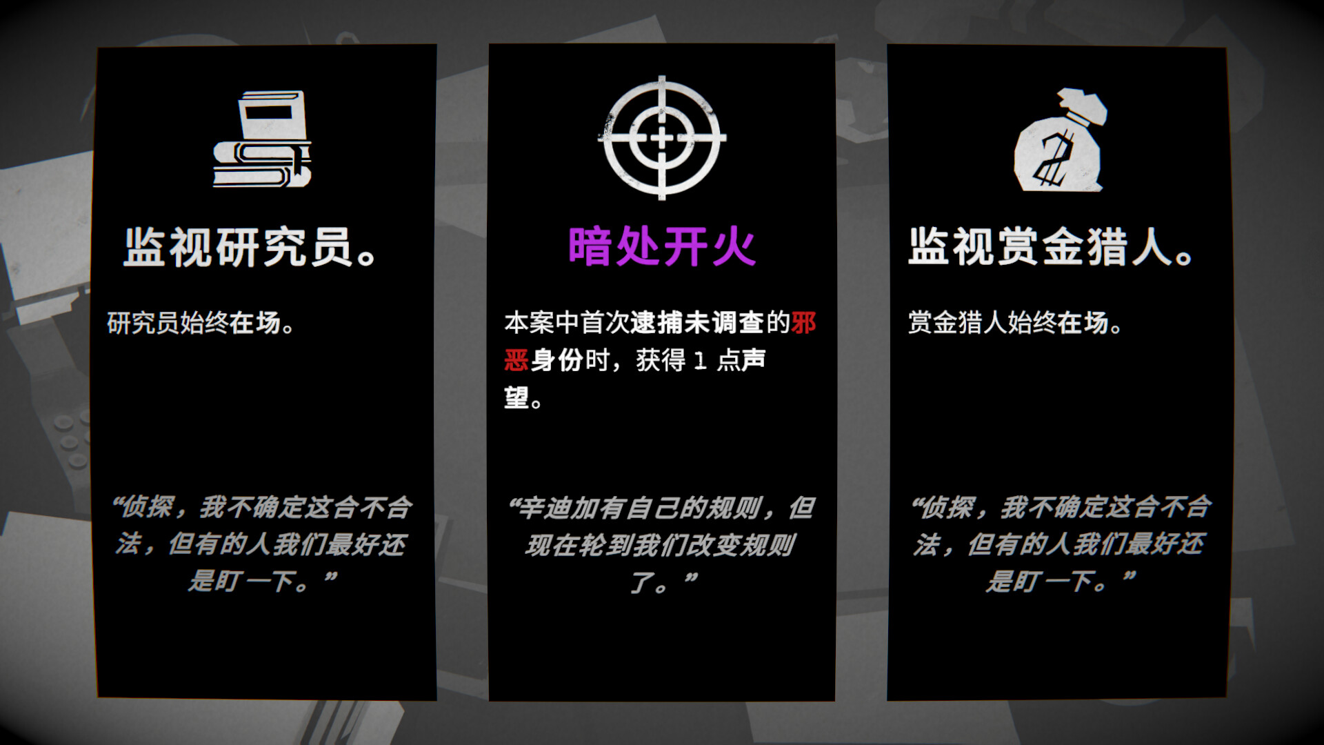 侦探杀：罪恶之城 / Dupery: A Game of Solo Deduction 游戏截图 261028509afff29179ae9b7f5be946b9