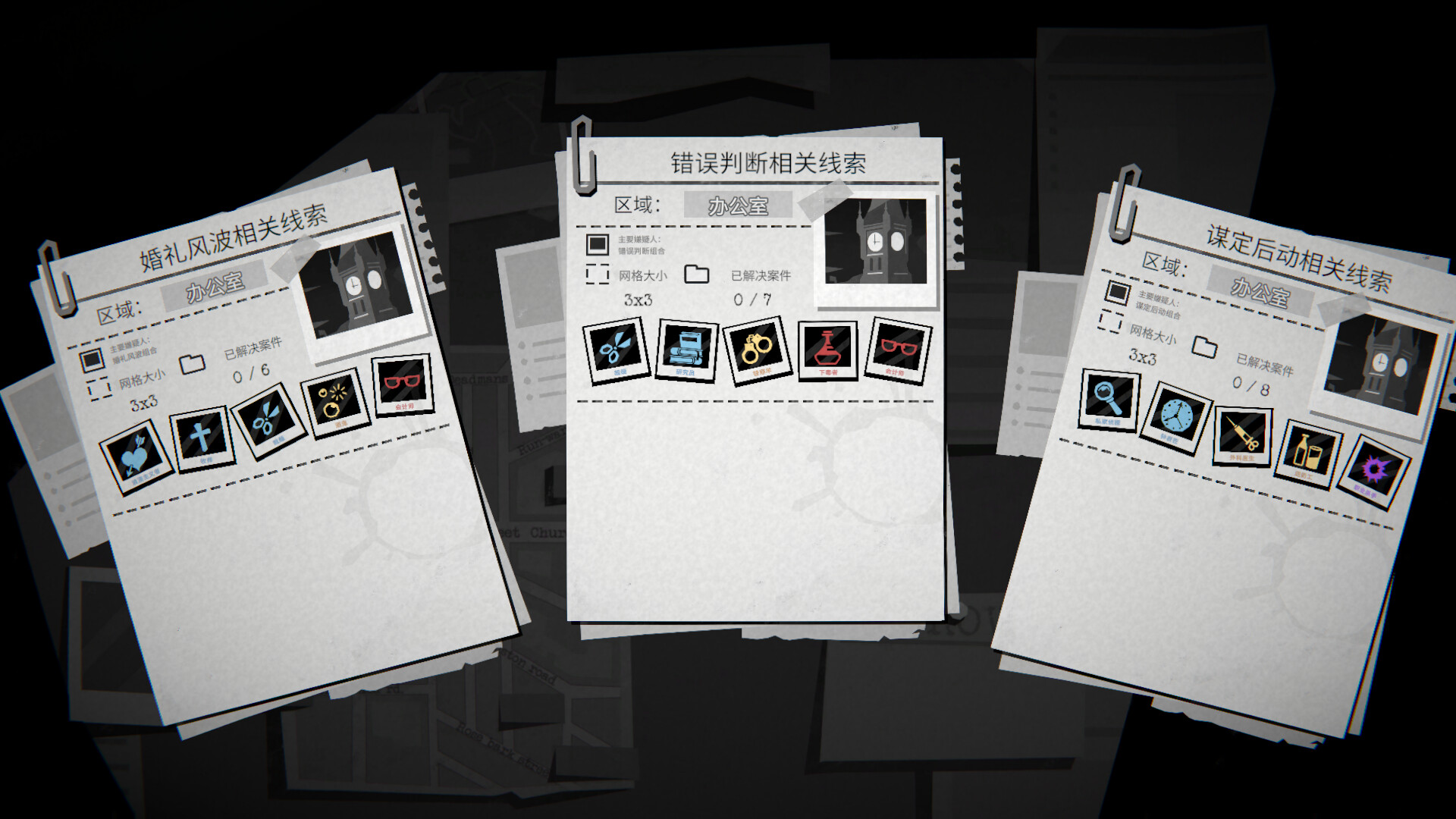 侦探杀：罪恶之城 / Dupery: A Game of Solo Deduction 游戏截图 77f5322622dd856a66a08c29a32debf5