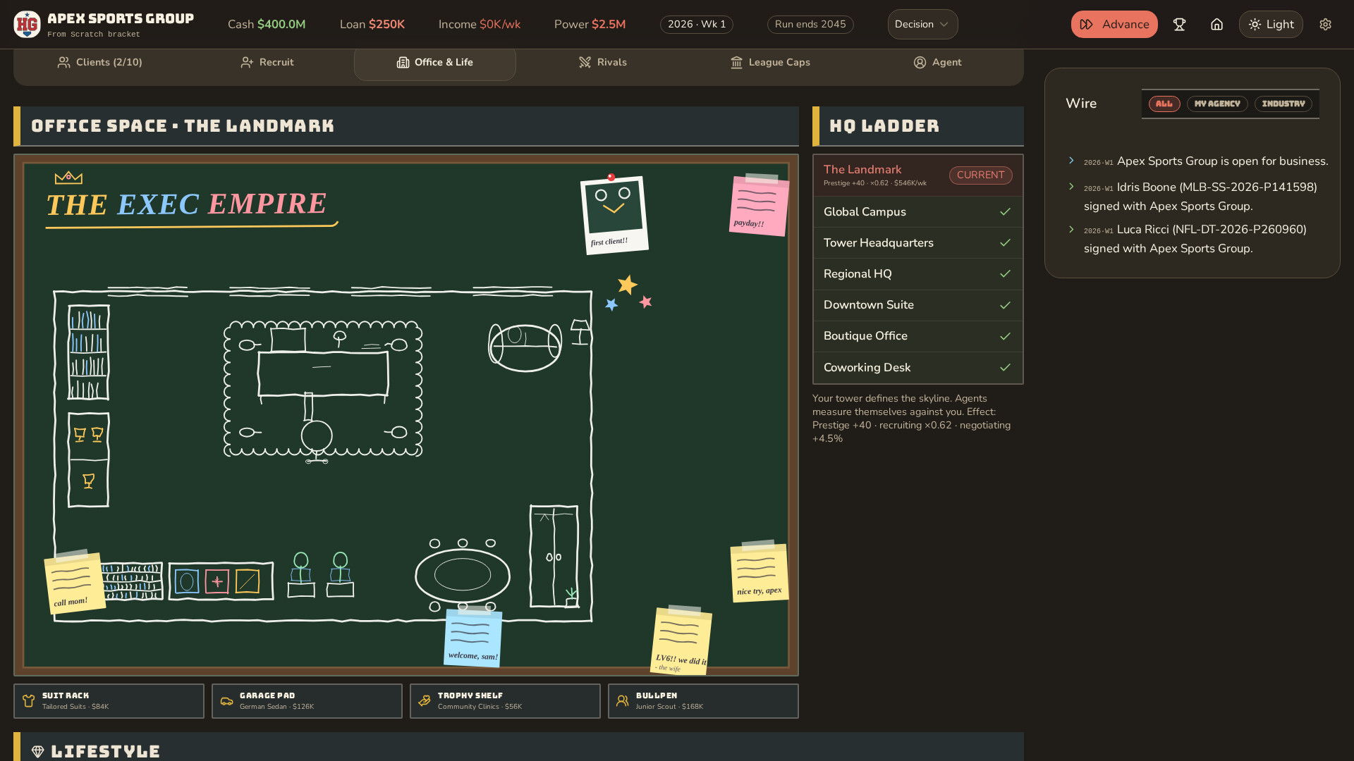体育经纪人大亨 / Homegrown: Sports Agent Empire 游戏截图 e00276280ac7d1cefffdab457fb25195