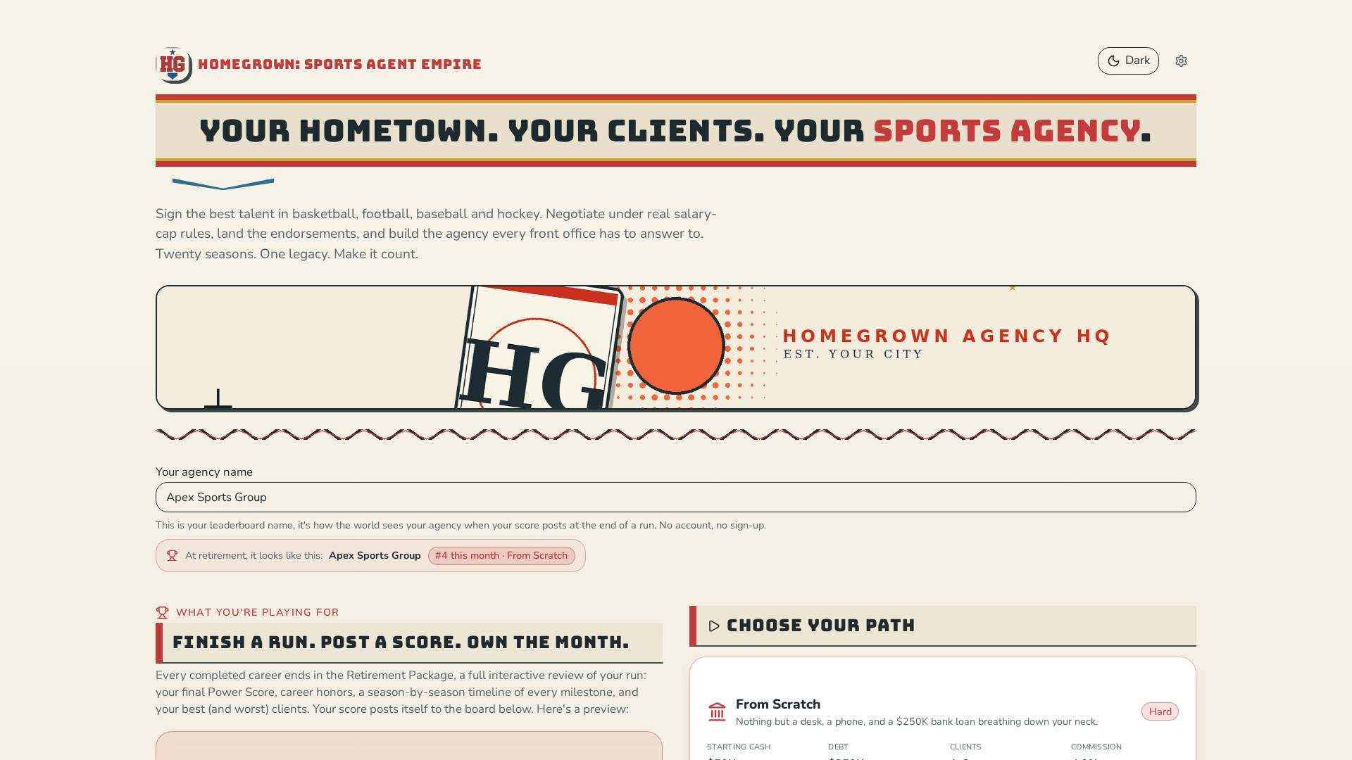 体育经纪人大亨 / Homegrown: Sports Agent Empire 游戏截图 7d6a3bbbba42f26efd998609cb63a287
