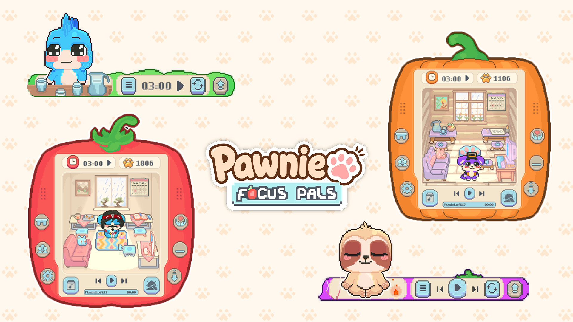 爪爪伙伴：专注时光 / Pawnie: Focus Pals 游戏截图 f6e8067fc5b06ea8c6d43fb096d6fdd9